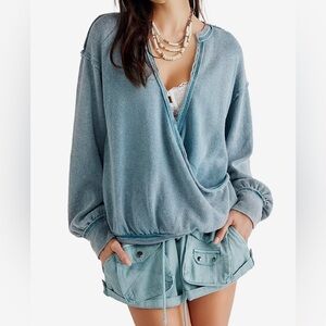 Free People Anyway Tee Deep Teal size L NWT